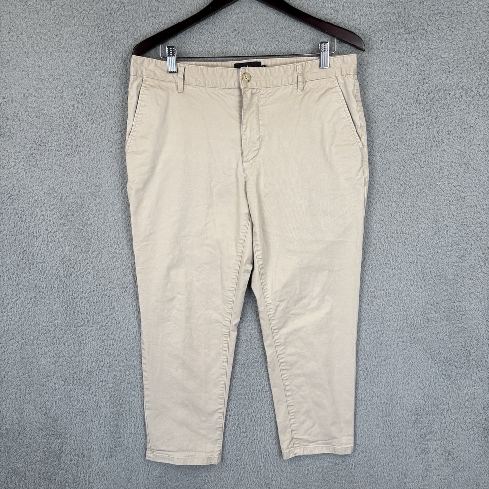 Under 510 Pants Mens 34x25 Beige Tapered Chino Stretch Casual Office Work